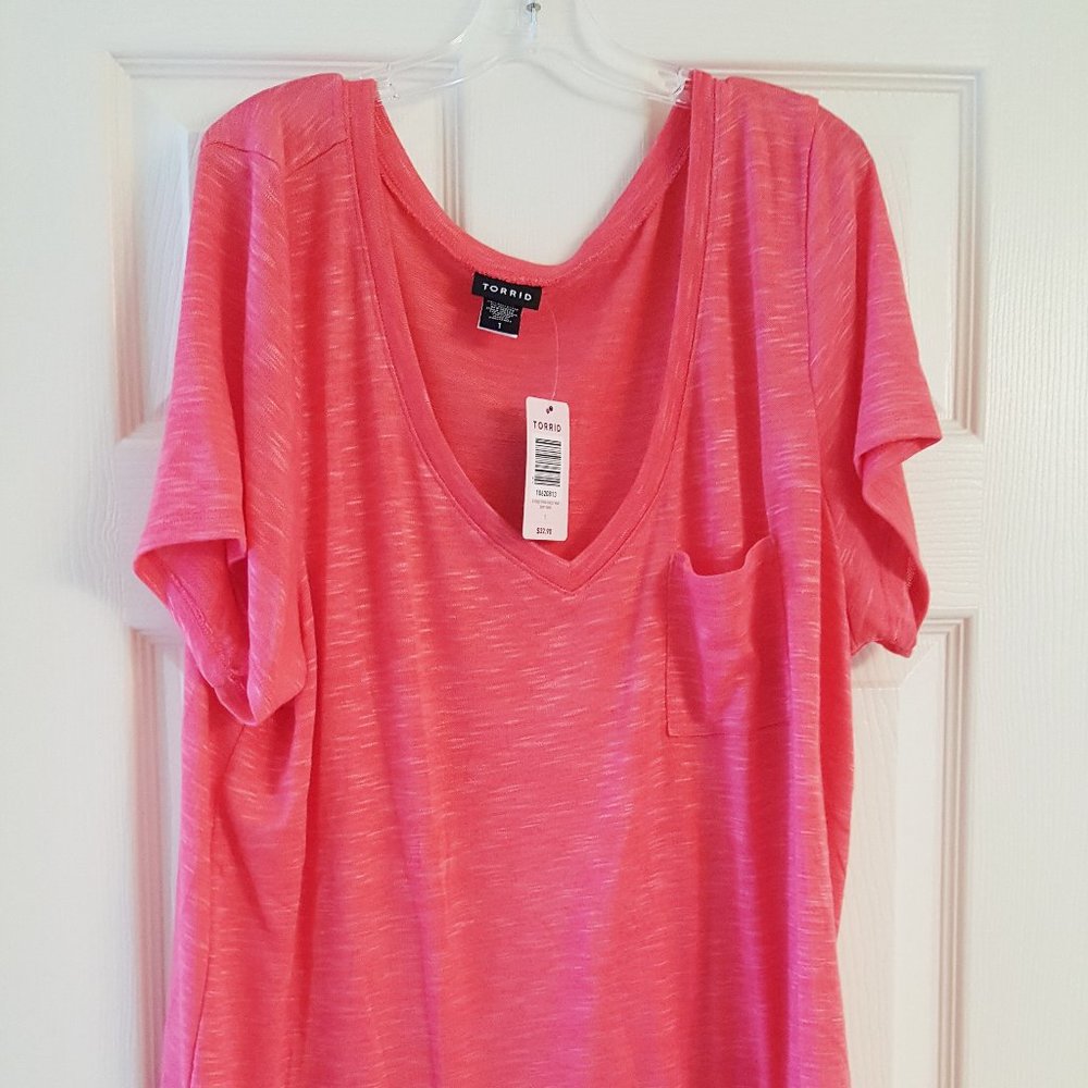 TORRID Tee Short NWT SZ 1 14/16 XXL Pink